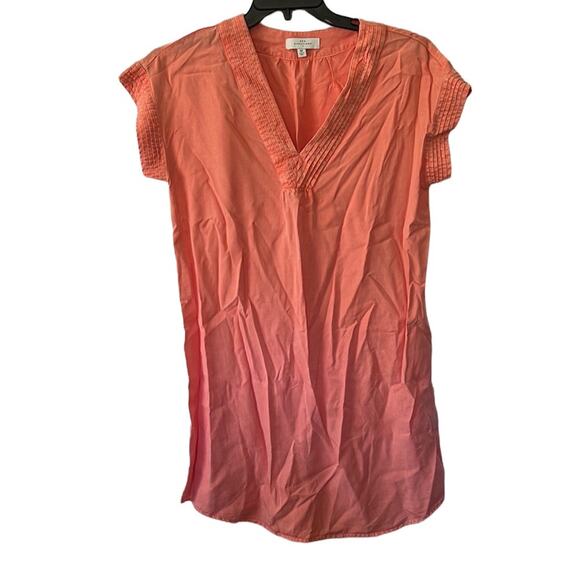 New Directions Peach Colored Short Sleeve Mini Dress - Picture 1 of 9